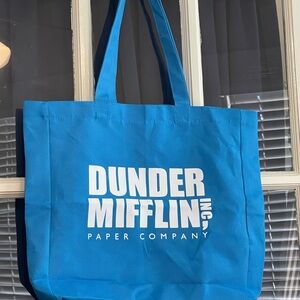 “The Office” Dundee Mifflin Blue Tote Bag